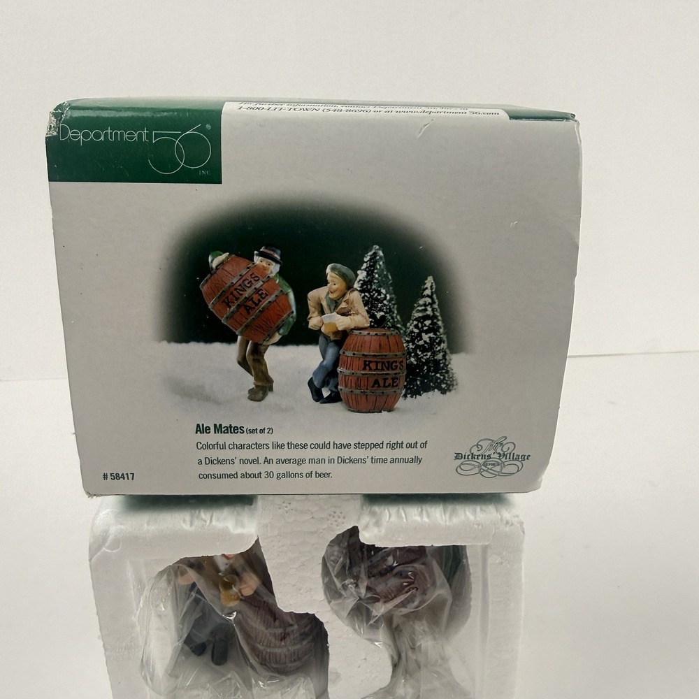 Department 56 ALE MATES Christmas Dickens Village Beer Keg 58417 Retired - Picture 3 of 11